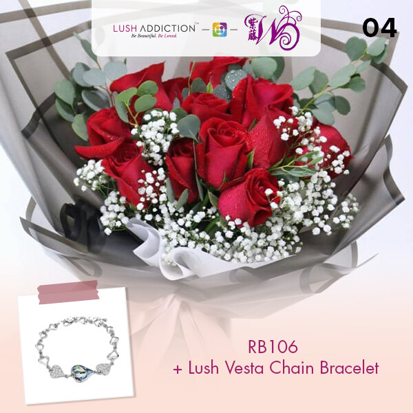 RB106 + Lush Addiction Necklace (By: Wistaria Florist from Sibu)