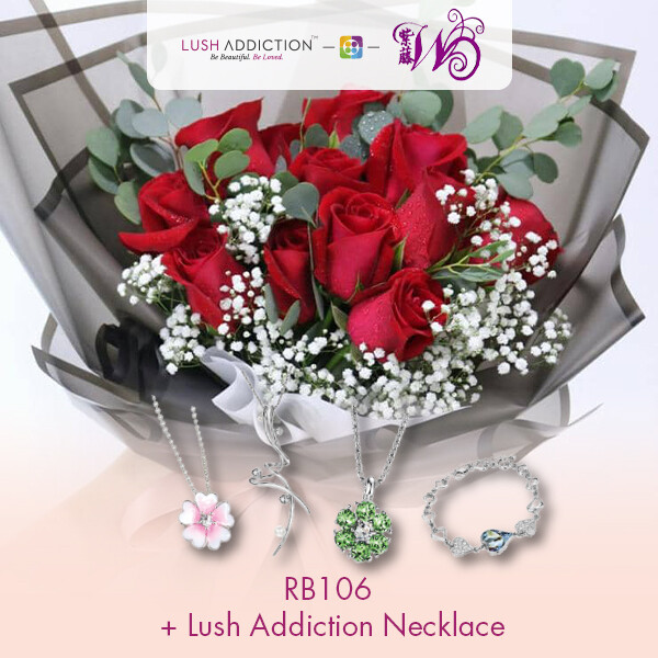 RB106 + Lush Addiction Necklace (By: Wistaria Florist from Sibu)