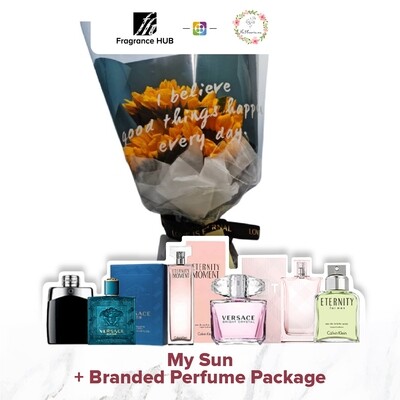 My Sun Bouquet + Fragrance Hub Branded Perfume (By: Flower 4 U from Petaling Jaya)
