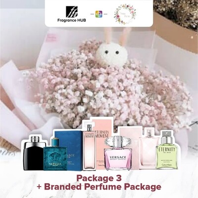 Package 3 + Fragrance Hub Branded Perfume (By: Twins Florist from Sri Petaling)
