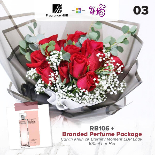 RB106 + Fragrance Hub Branded Perfume (By: Wistaria Florist from Sibu)