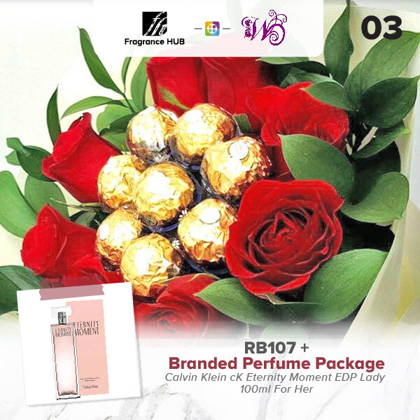 RB107 + Fragrance Hub Branded Perfume (By: Wistaria Florist from Sibu)