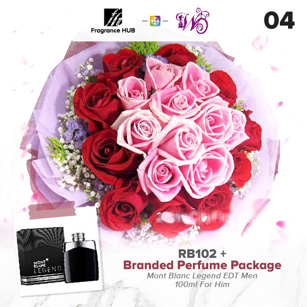 RB102 + Fragrance Hub Branded Perfume (By: Wistaria Florist from Sibu)