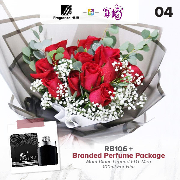 RB106 + Fragrance Hub Branded Perfume (By: Wistaria Florist from Sibu)