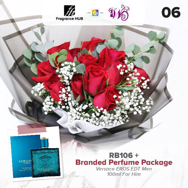 RB106 + Fragrance Hub Branded Perfume (By: Wistaria Florist from Sibu)