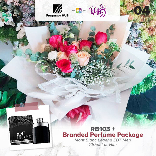 RB103 + Fragrance Hub Branded Perfume (By: Wistaria Florist from Sibu)
