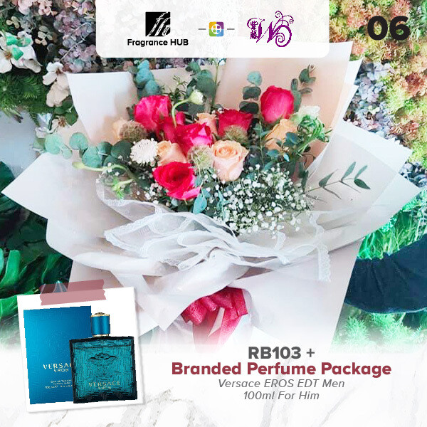 RB103 + Fragrance Hub Branded Perfume (By: Wistaria Florist from Sibu)