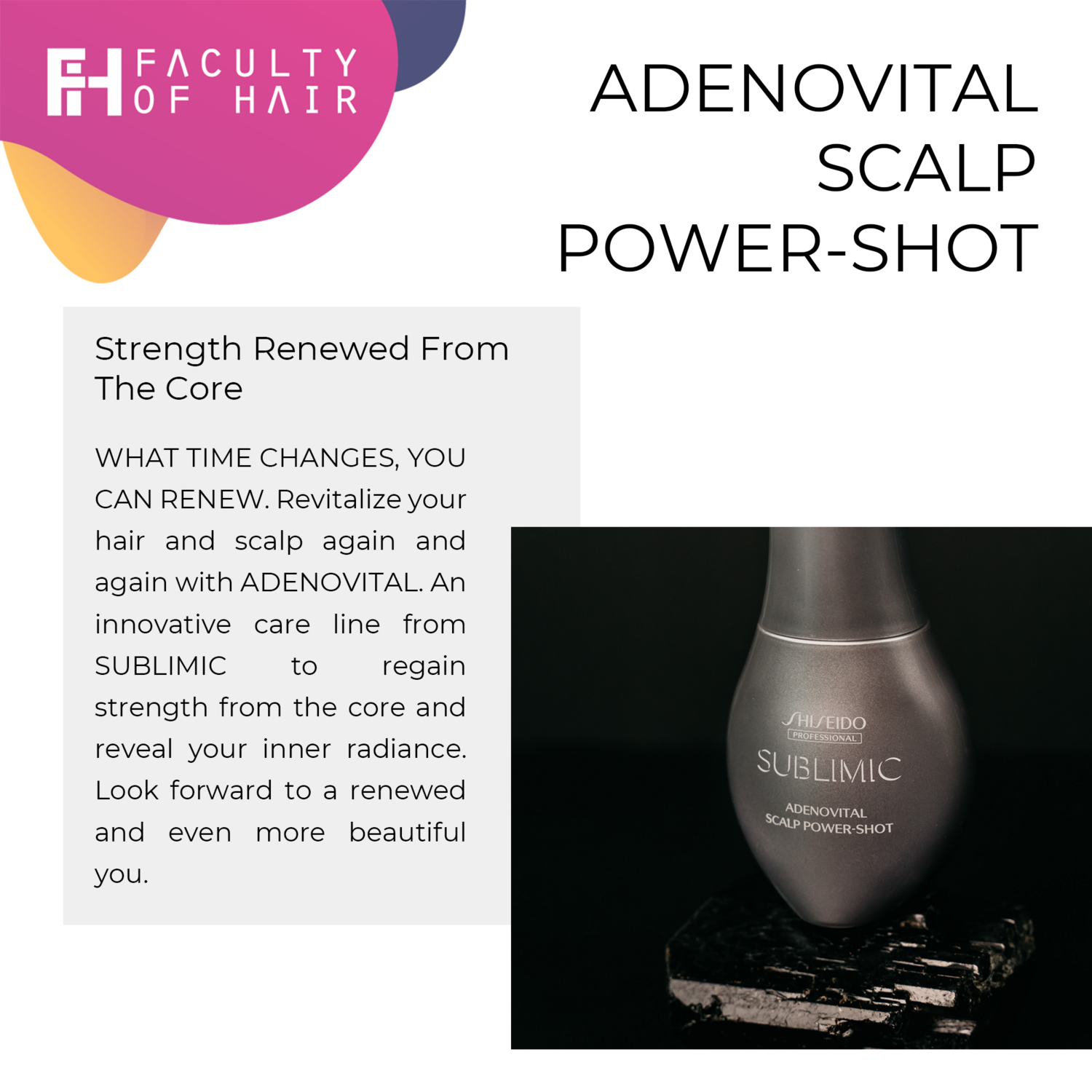 SHISEIDO PROFESSIONAL SMC Adenovital Power Shot Essence 120ml (By: Faculty of Hair)