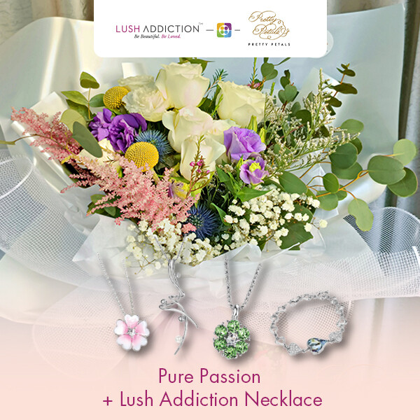 Pure Passion + Lush Addiction Necklace (By: Pretty Petals from Kuching)