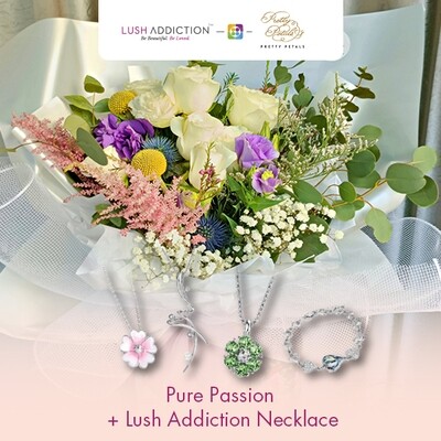 Pure Passion + Lush Addiction Necklace (By: Pretty Petals from Kuching)