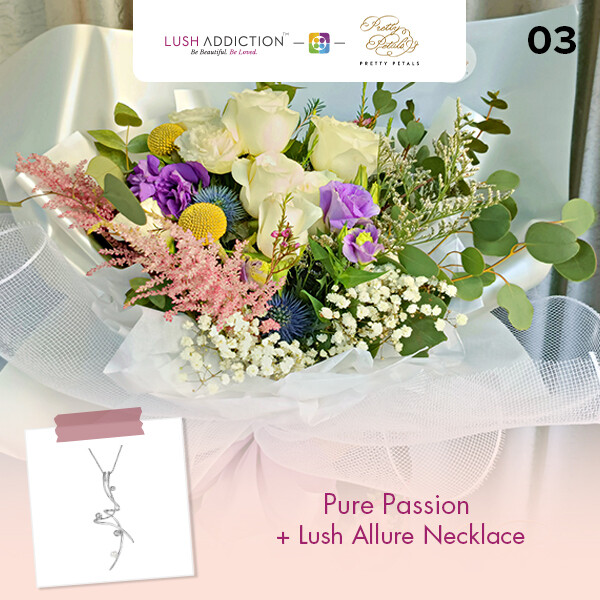Pure Passion + Lush Addiction Necklace (By: Pretty Petals from Kuching)