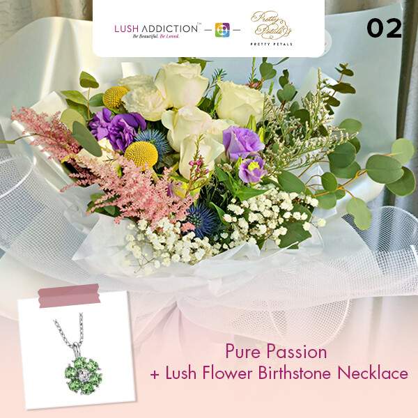 Pure Passion + Lush Addiction Necklace (By: Pretty Petals from Kuching)