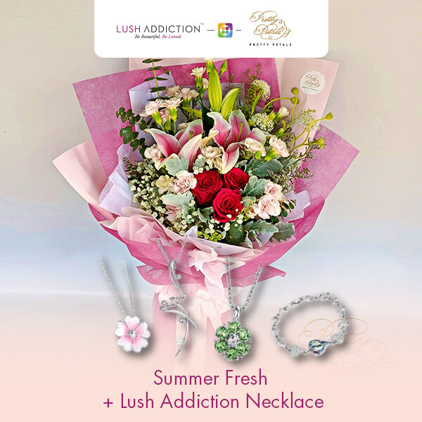 Summer Fresh + Lush Addiction Necklace (By: Pretty Petals from Kuching)