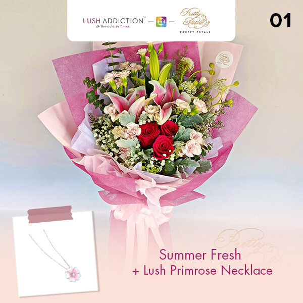 Summer Fresh + Lush Addiction Necklace (By: Pretty Petals from Kuching)