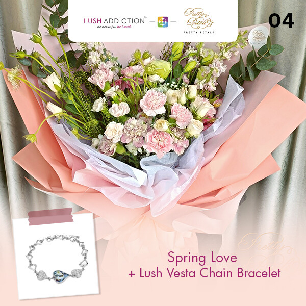 Spring Love + Lush Addiction Necklace (By: Pretty Petals from Kuching)