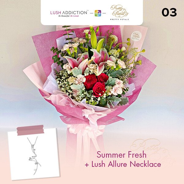Summer Fresh + Lush Addiction Necklace (By: Pretty Petals from Kuching)