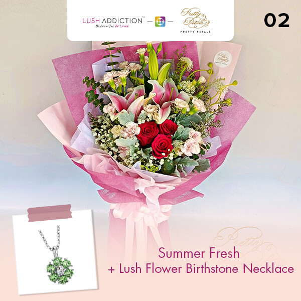 Summer Fresh + Lush Addiction Necklace (By: Pretty Petals from Kuching)