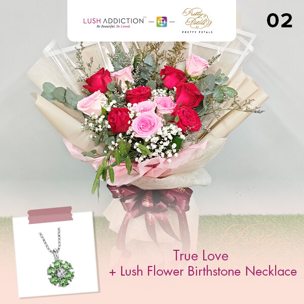 True Love + Lush Addiction Necklace (By: Pretty Petals from Kuching)