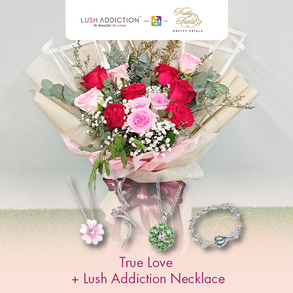 True Love + Lush Addiction Necklace (By: Pretty Petals from Kuching)