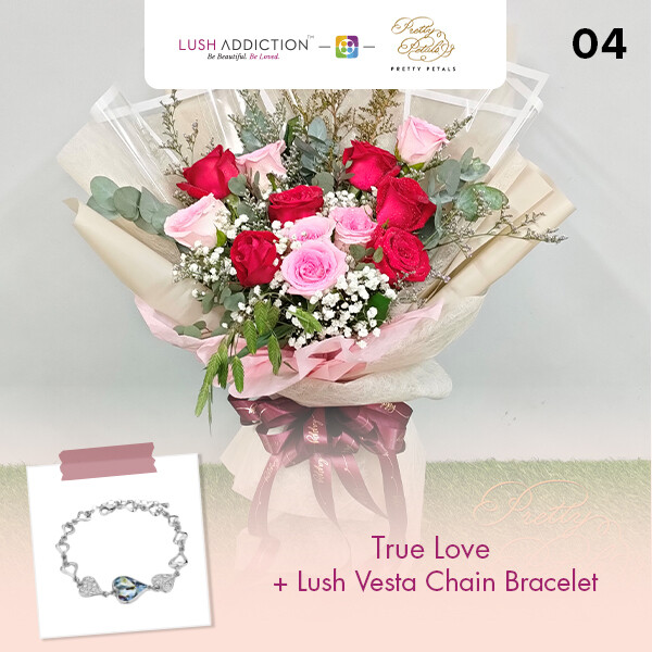 True Love + Lush Addiction Necklace (By: Pretty Petals from Kuching)