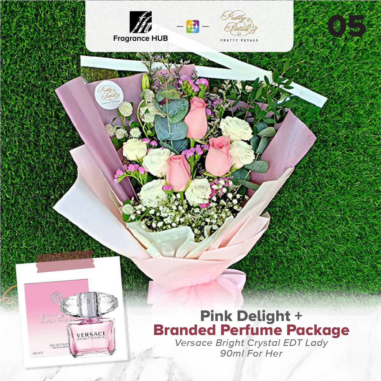 Pink Delight + Fragrance Hub Branded Perfume (By: Pretty Petals from Kuching)