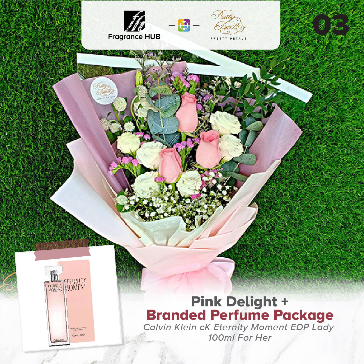 Pink Delight + Fragrance Hub Branded Perfume (By: Pretty Petals from Kuching)