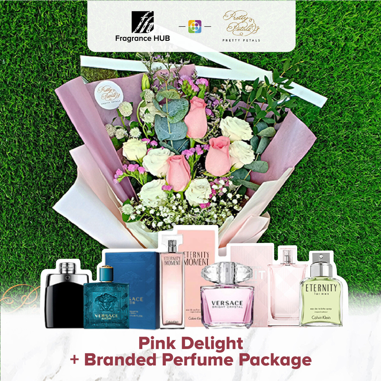 Pink Delight + Fragrance Hub Branded Perfume (By: Pretty Petals from Kuching)