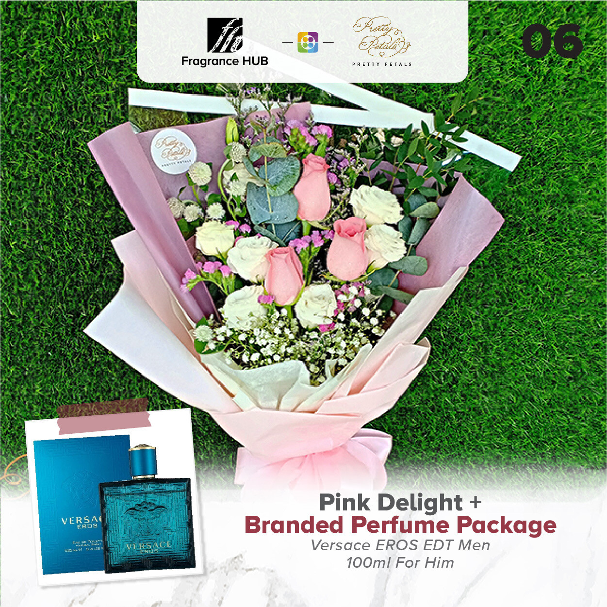 Pink Delight + Fragrance Hub Branded Perfume (By: Pretty Petals from Kuching)