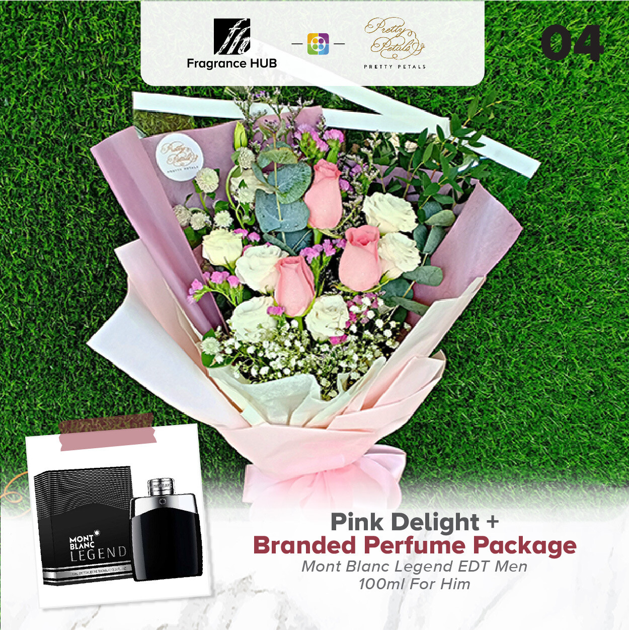 Pink Delight + Fragrance Hub Branded Perfume (By: Pretty Petals from Kuching)
