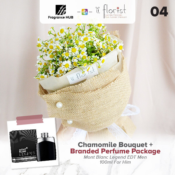Chamomile Bouquet + Fragrance Hub Branded Perfume (By: iiFlorist from Cheras)
