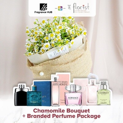Chamomile Bouquet + Fragrance Hub Branded Perfume (By: iiFlorist from Cheras)
