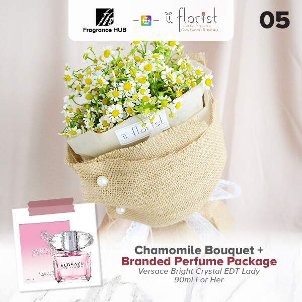 Chamomile Bouquet + Fragrance Hub Branded Perfume (By: iiFlorist from Cheras)