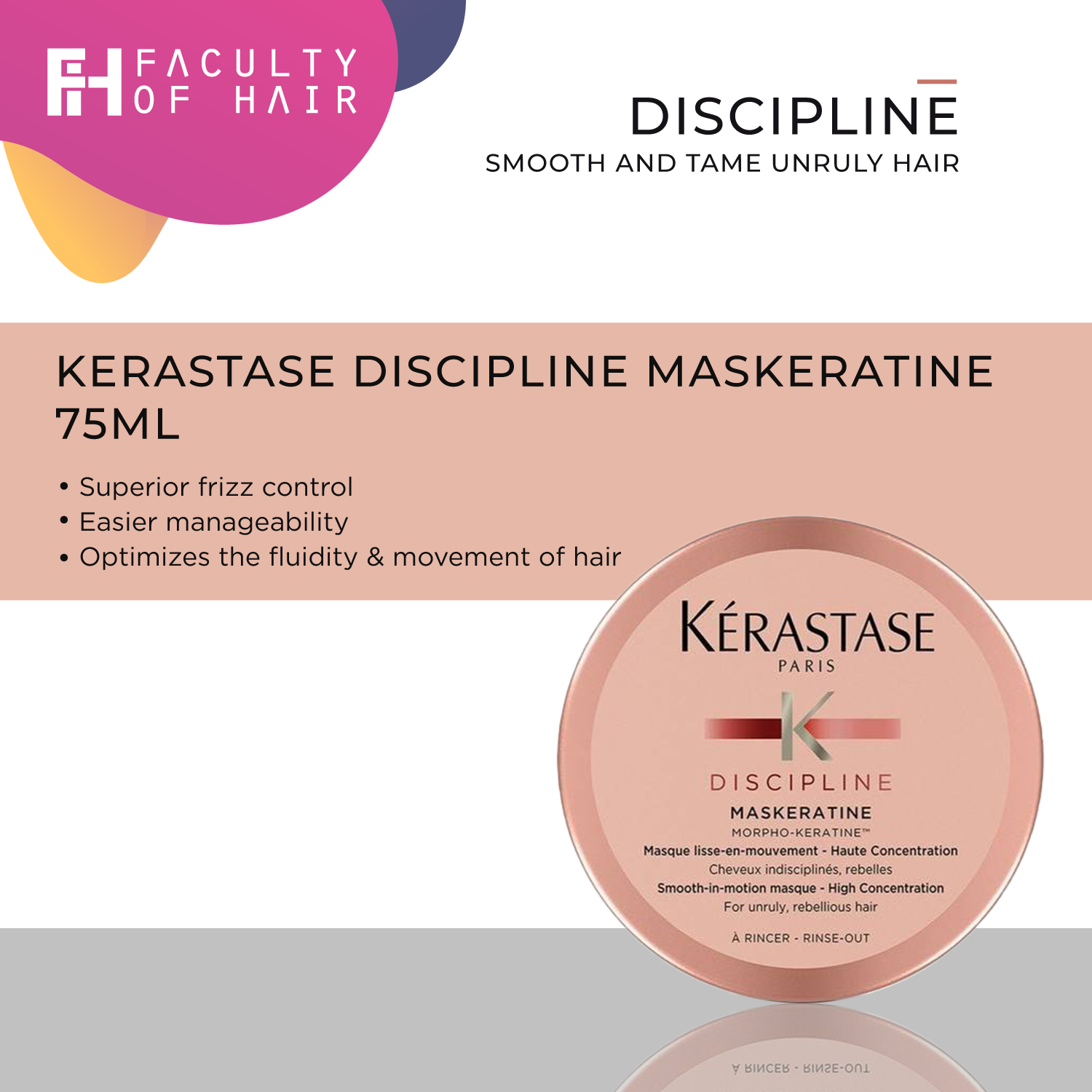 Kerastase Discipline Maskeratine 75ml (Travel SIze) (By: Faculty of Hair)
