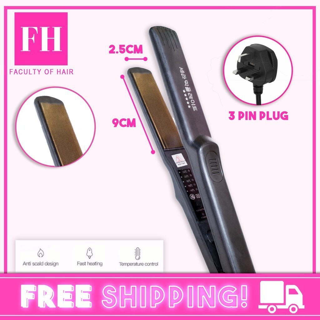 BUY 1 FREE 3 Korea Professional Hair Straightener Temperature Anion Ceramic Plate Perm Flat Iron (By: Faculty of Hair)