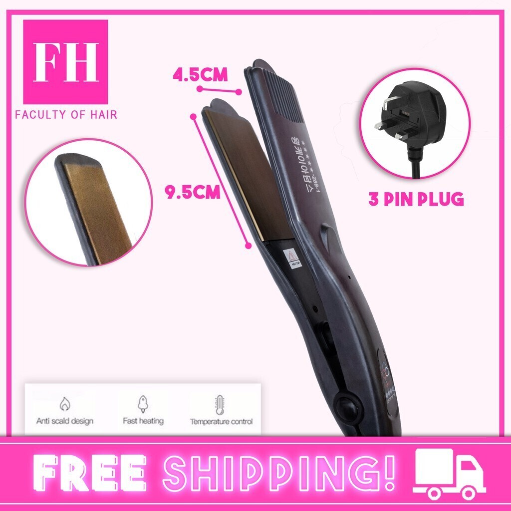 BUY 1 FREE 3 Korea Professional Hair Straightener Temperature Anion Ceramic Plate Perm Flat Iron (By: Faculty of Hair)