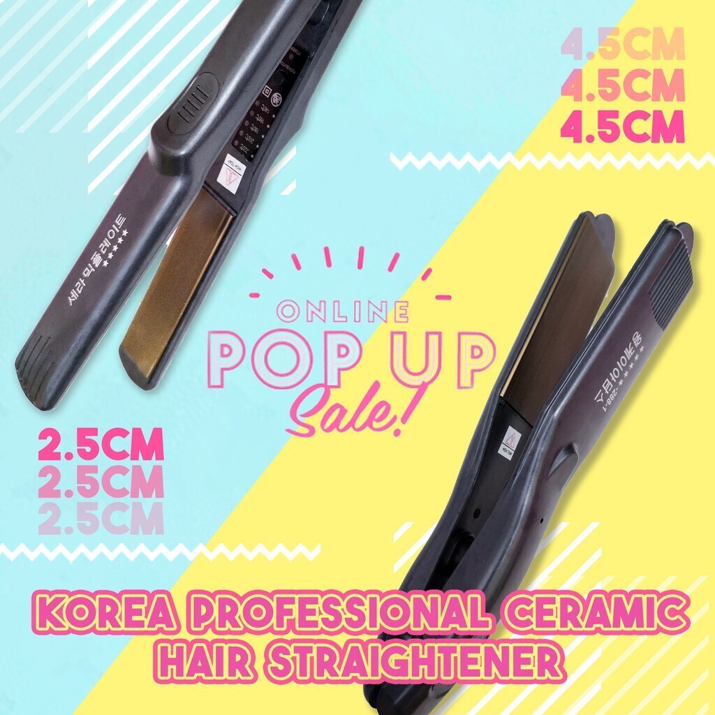 BUY 1 FREE 3 Korea Professional Hair Straightener Temperature Anion Ceramic Plate Perm Flat Iron (By: Faculty of Hair)