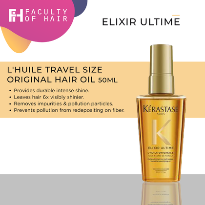 Kerastase Elixir Ultime L&#39;Huile Original Hair Travel Size 50ml (By: Faculty of Hair)