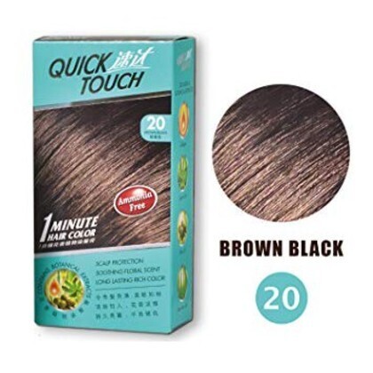 Quick Touch Hair Dye Hair Colouring (10 Natural Black 20 Brown Black 30 Natural Brown 434 Cooper Brown 543 Light Cooper (By: Faculty of Hair)