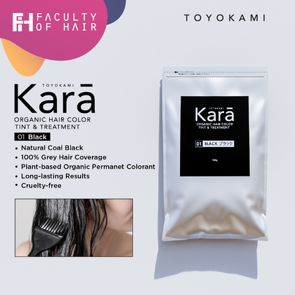 Toyokami Kara Black (Organic Hair Color/ Organic Hair Tint/ Organic Hair Treatment) For Grey Hair 100g (By: Faculty of Hair)