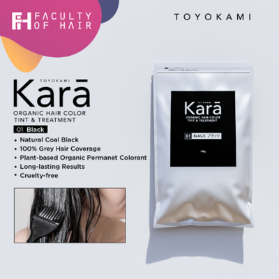 Toyokami Kara Black (Organic Hair Color/ Organic Hair Tint/ Organic Hair Treatment) For Grey Hair 100g (By: Faculty of Hair)