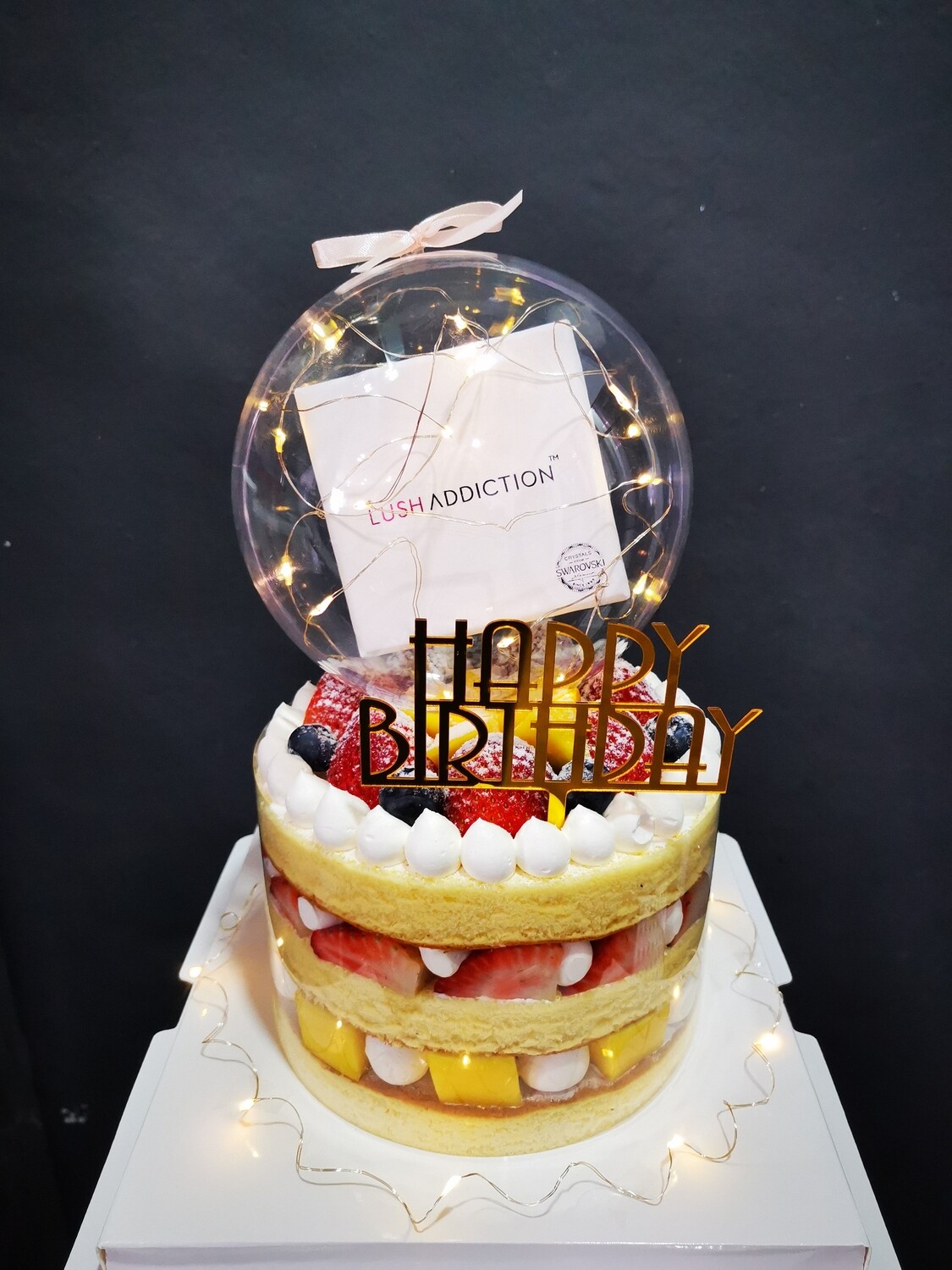 Mango Strawberry Naked Cake  (By: NOW Bakery from JB)