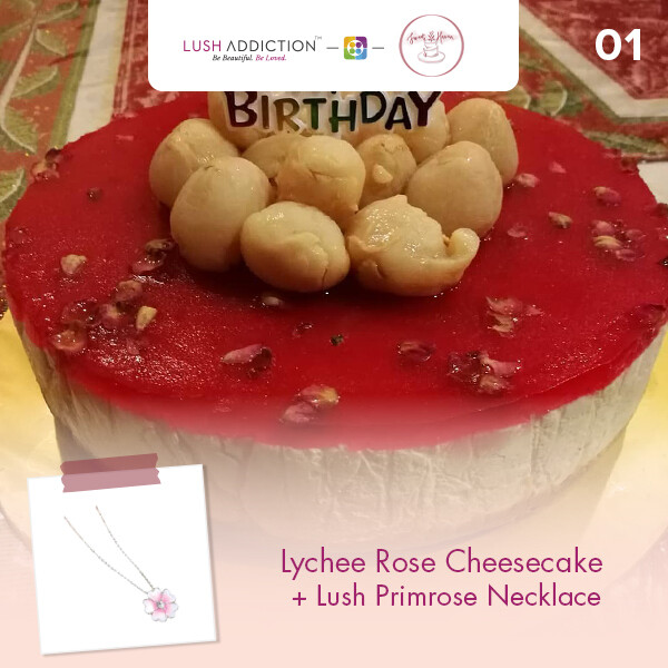 Lychee Rose Cheesecake + Lush Addiction Necklace (By: Sweet Haven from KL)