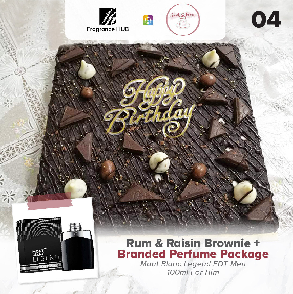 Rum and Raisin Brownie + Fragrance Hub Branded Perfume (By: Sweet Haven from KL)