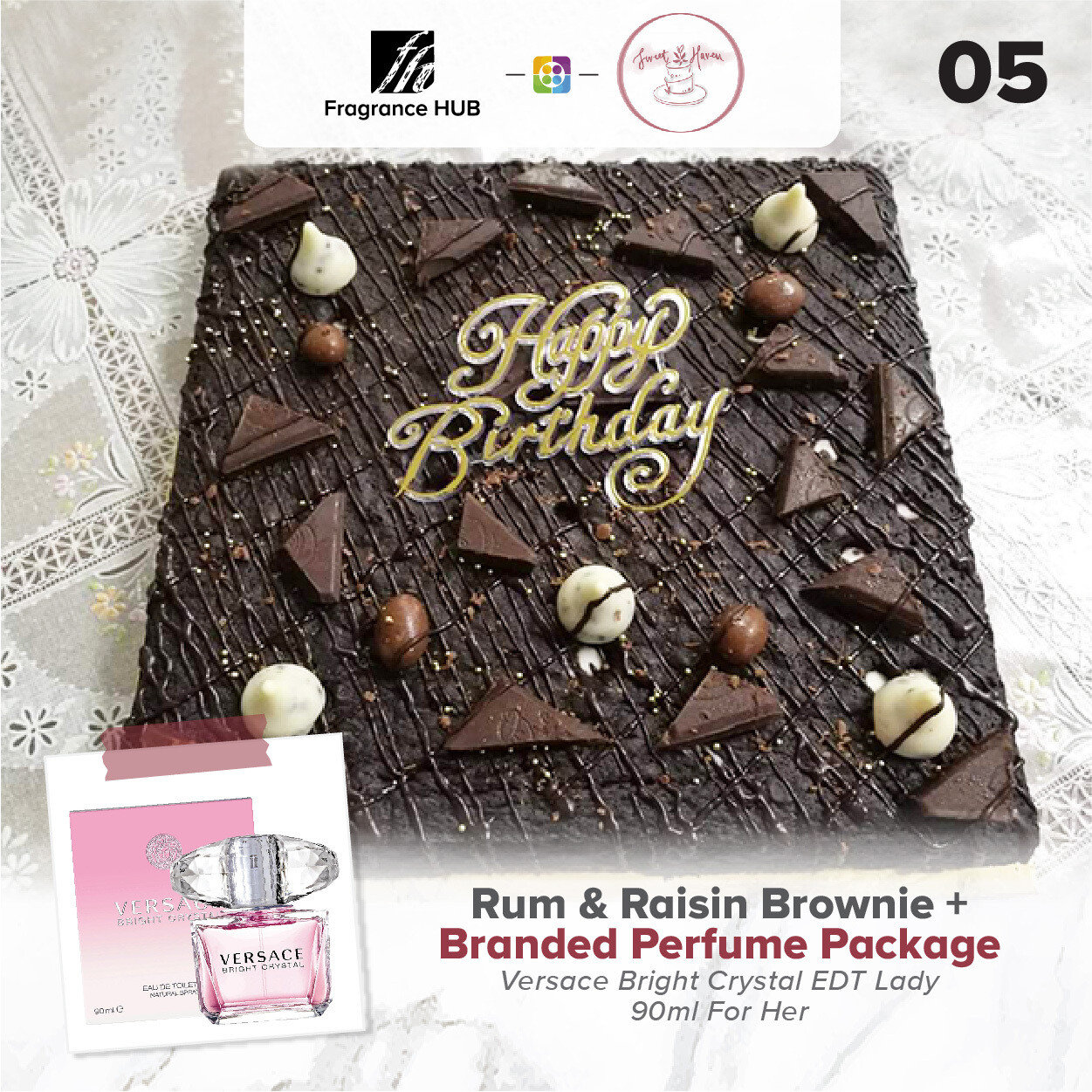 Rum and Raisin Brownie + Fragrance Hub Branded Perfume (By: Sweet Haven from KL)