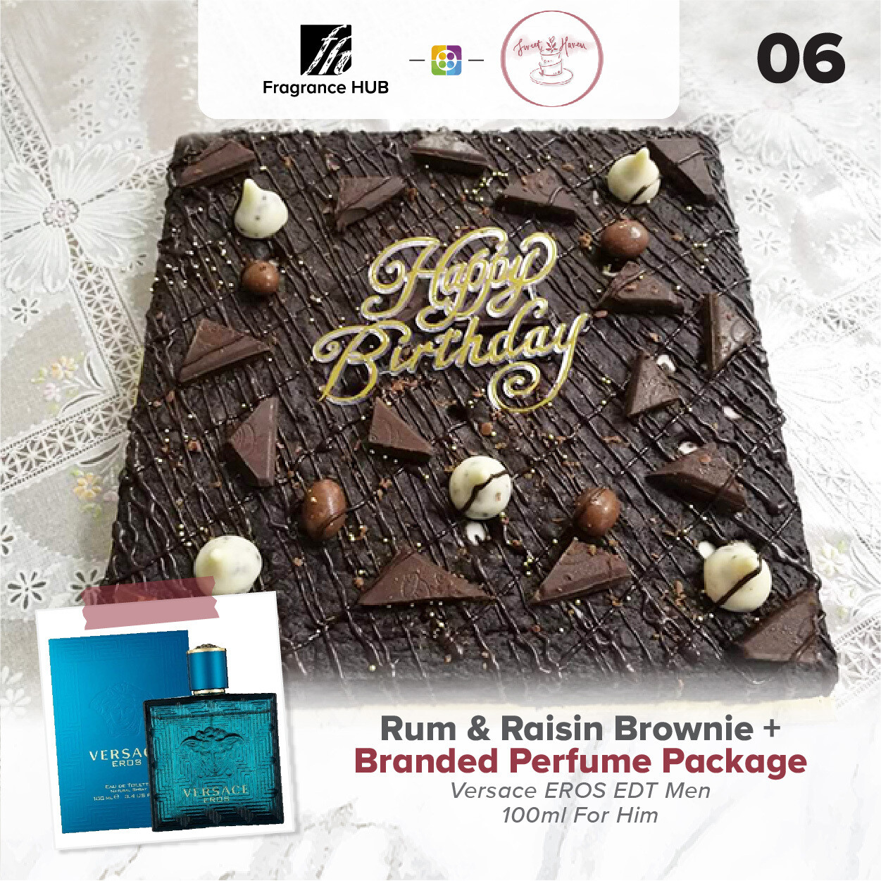 Rum and Raisin Brownie + Fragrance Hub Branded Perfume (By: Sweet Haven from KL)