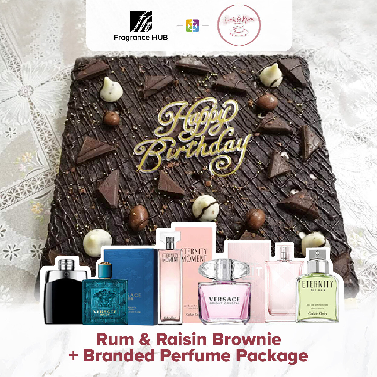 Rum and Raisin Brownie + Fragrance Hub Branded Perfume (By: Sweet Haven from KL)