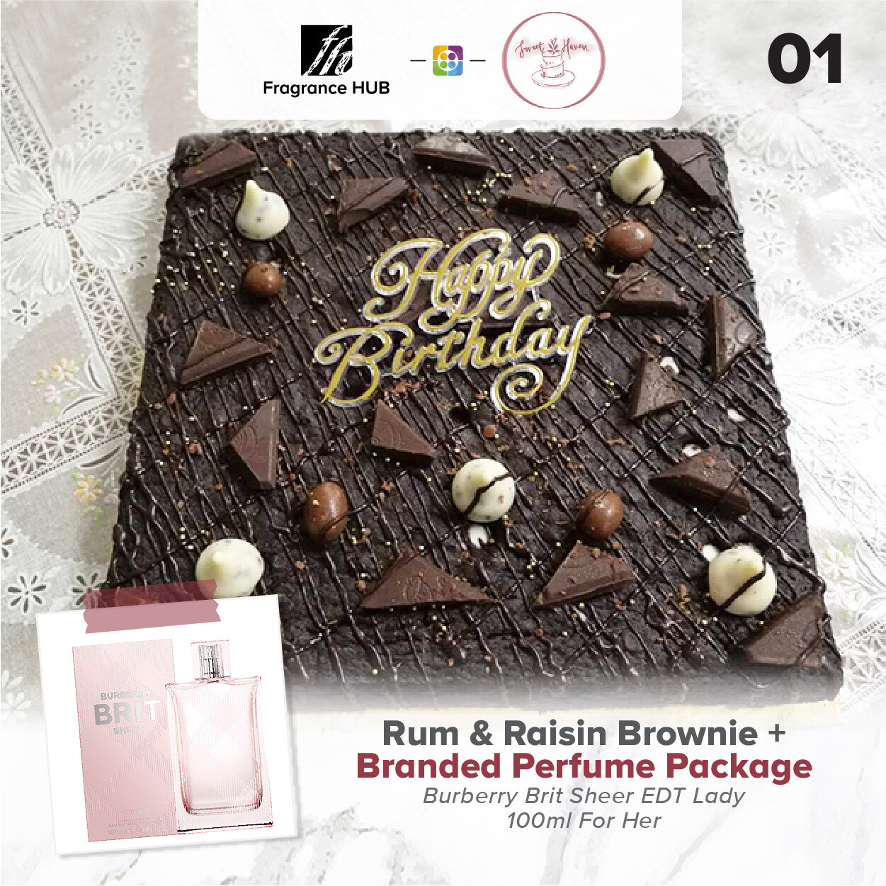 Rum and Raisin Brownie + Fragrance Hub Branded Perfume (By: Sweet Haven from KL)