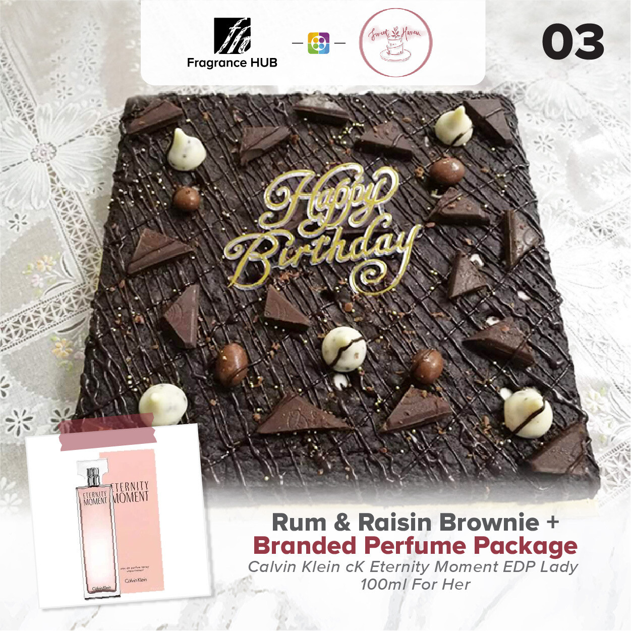 Rum and Raisin Brownie + Fragrance Hub Branded Perfume (By: Sweet Haven from KL)