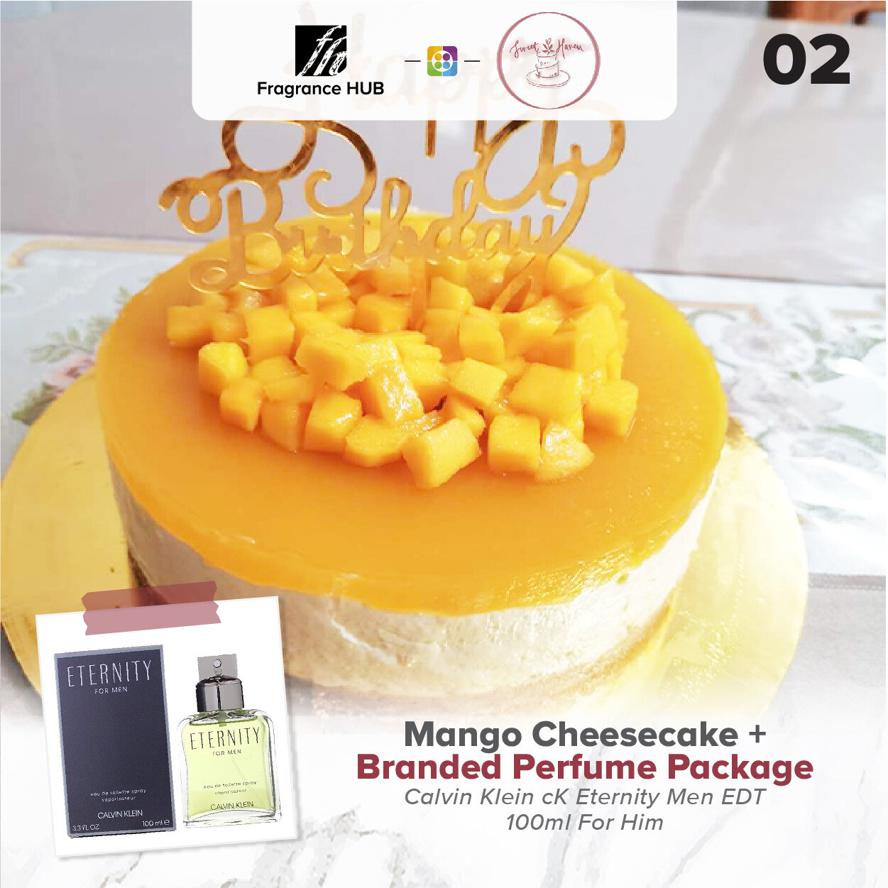 Mango Cheesecake + Fragrance Hub Branded Perfume (By: Sweet Haven from KL)