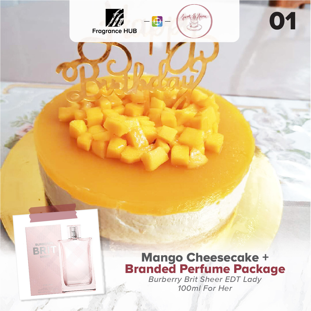 Mango Cheesecake + Fragrance Hub Branded Perfume (By: Sweet Haven from KL)